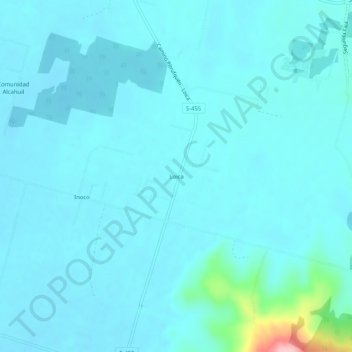 Loica topographic map, elevation, terrain