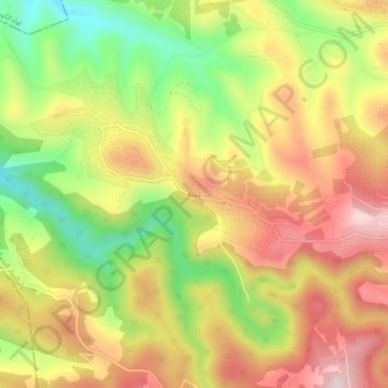 عنبه topographic map, elevation, terrain