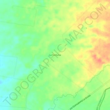 La Fortuna topographic map, elevation, terrain