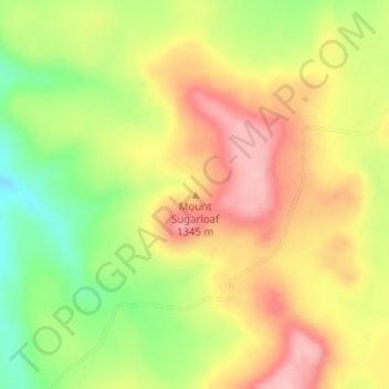 Mount Sugarloaf topographic map, elevation, terrain