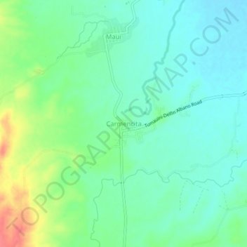 Carmencita topographic map, elevation, terrain