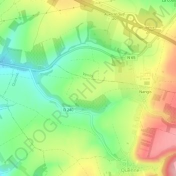 Grand Champs topographic map, elevation, terrain