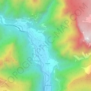 San Pietro topographic map, elevation, terrain