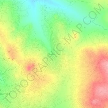 Kahama topographic map, elevation, terrain