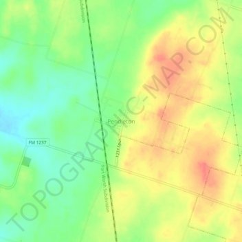 Pendleton topographic map, elevation, terrain
