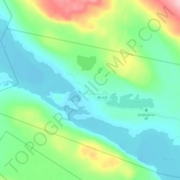 Adolfström topographic map, elevation, terrain