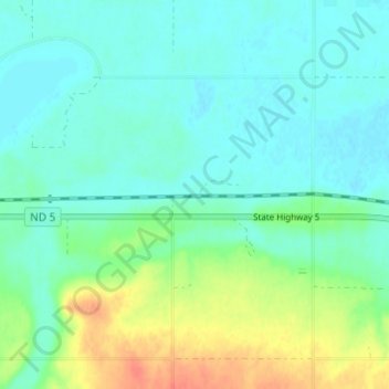 Paulson topographic map, elevation, terrain