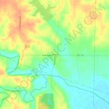 Newark topographic map, elevation, terrain