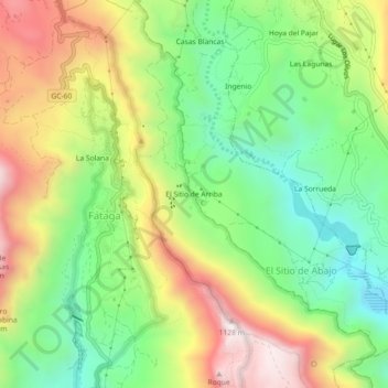 El Sitio de Arriba topographic map, elevation, terrain