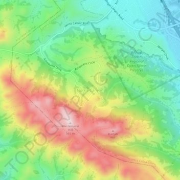 Norris Canyon topographic map, elevation, terrain