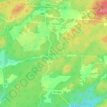 Granbäcken topographic map, elevation, terrain