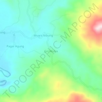 Giri Mulya topographic map, elevation, terrain