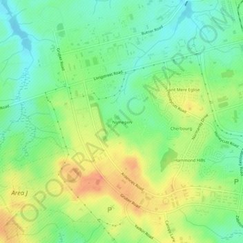 Nijmegen topographic map, elevation, terrain