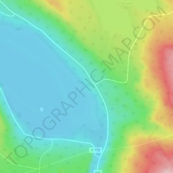 Östergraninge topographic map, elevation, terrain