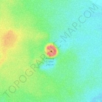 Amboy Crater topographic map, elevation, terrain