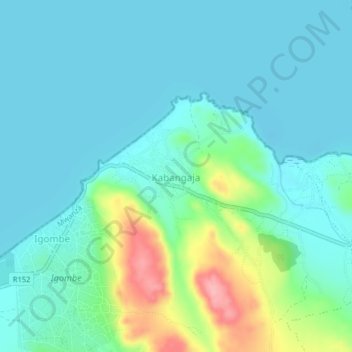 Kabangaja topographic map, elevation, terrain