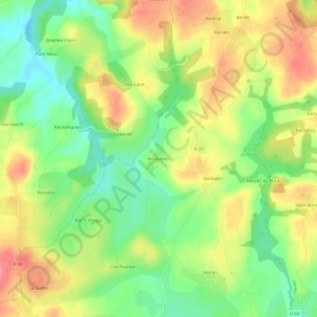 Kerguelen topographic map, elevation, terrain