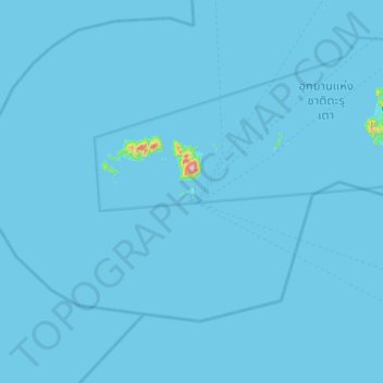 Koh Lipe topographic map, elevation, terrain