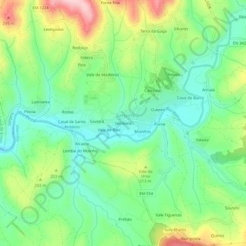 Serobela topographic map, elevation, terrain