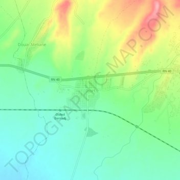 Djorf topographic map, elevation, terrain