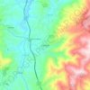 Espinhal topographic map, elevation, terrain