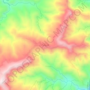 Puguil topographic map, elevation, terrain