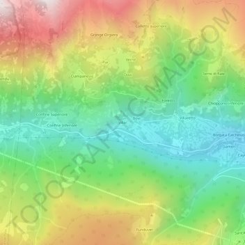 Villar topographic map, elevation, terrain