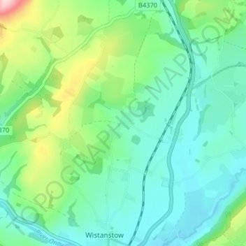 Bushmoor topographic map, elevation, terrain