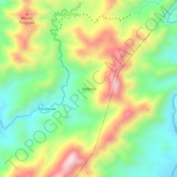 Virginia topographic map, elevation, terrain