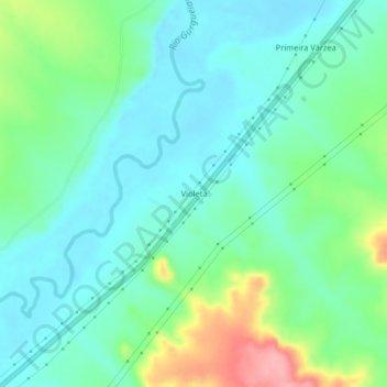 Violeta topographic map, elevation, terrain