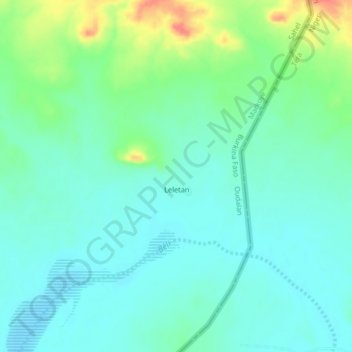 Sahel topographic map, elevation, terrain