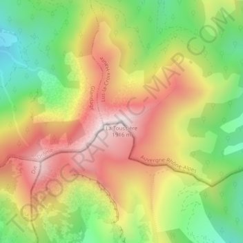 La Toussière topographic map, elevation, terrain