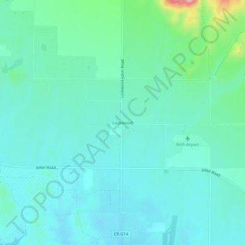 Lockwood topographic map, elevation, terrain