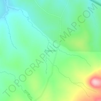 Robanda topographic map, elevation, terrain