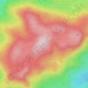 Montagne-Noire topographic map, elevation, terrain