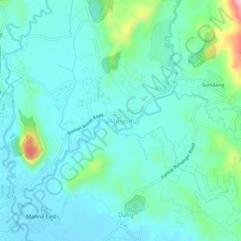 Abuyod topographic map, elevation, terrain