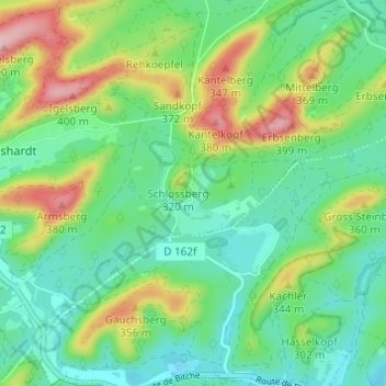 Waldeck topographic map, elevation, terrain