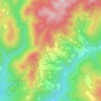 Söğütlü topographic map, elevation, terrain