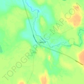 Lappfors topographic map, elevation, terrain