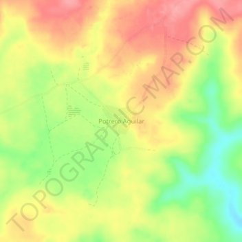 Potrero Aguilar topographic map, elevation, terrain