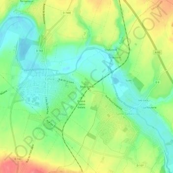 Beau Soleil topographic map, elevation, terrain