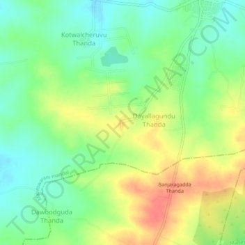 Naguldev Thanda topographic map, elevation, terrain