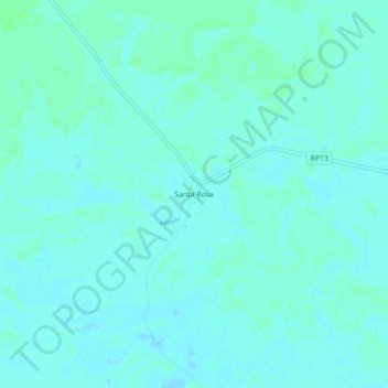 Santa Rosa topographic map, elevation, terrain