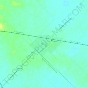 Morse topographic map, elevation, terrain