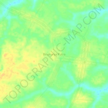 Binakarya Putra topographic map, elevation, terrain