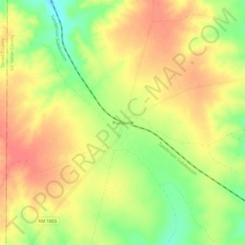 Pumpville topographic map, elevation, terrain