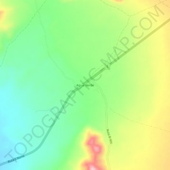 Agua Verde topographic map, elevation, terrain