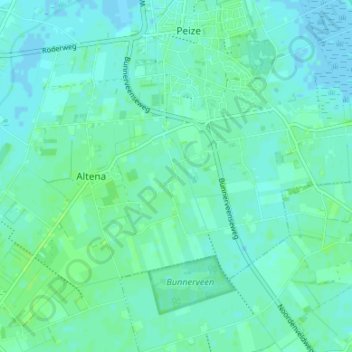 Boerelaan topographic map, elevation, terrain