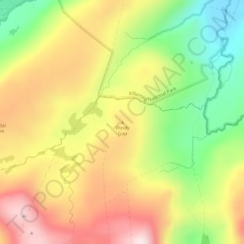 Windy Gap topographic map, elevation, terrain