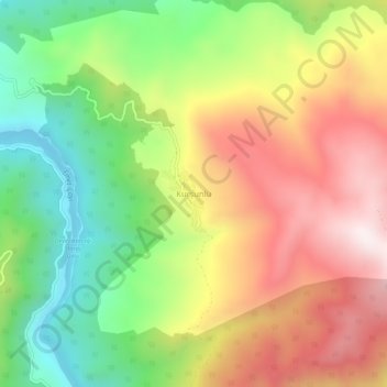 Kurşunlu topographic map, elevation, terrain